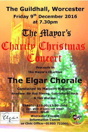 Elgar Chorale perform for the Mayor of Worcester's charities at the Worcester Guildhall on 9 Dec 2016